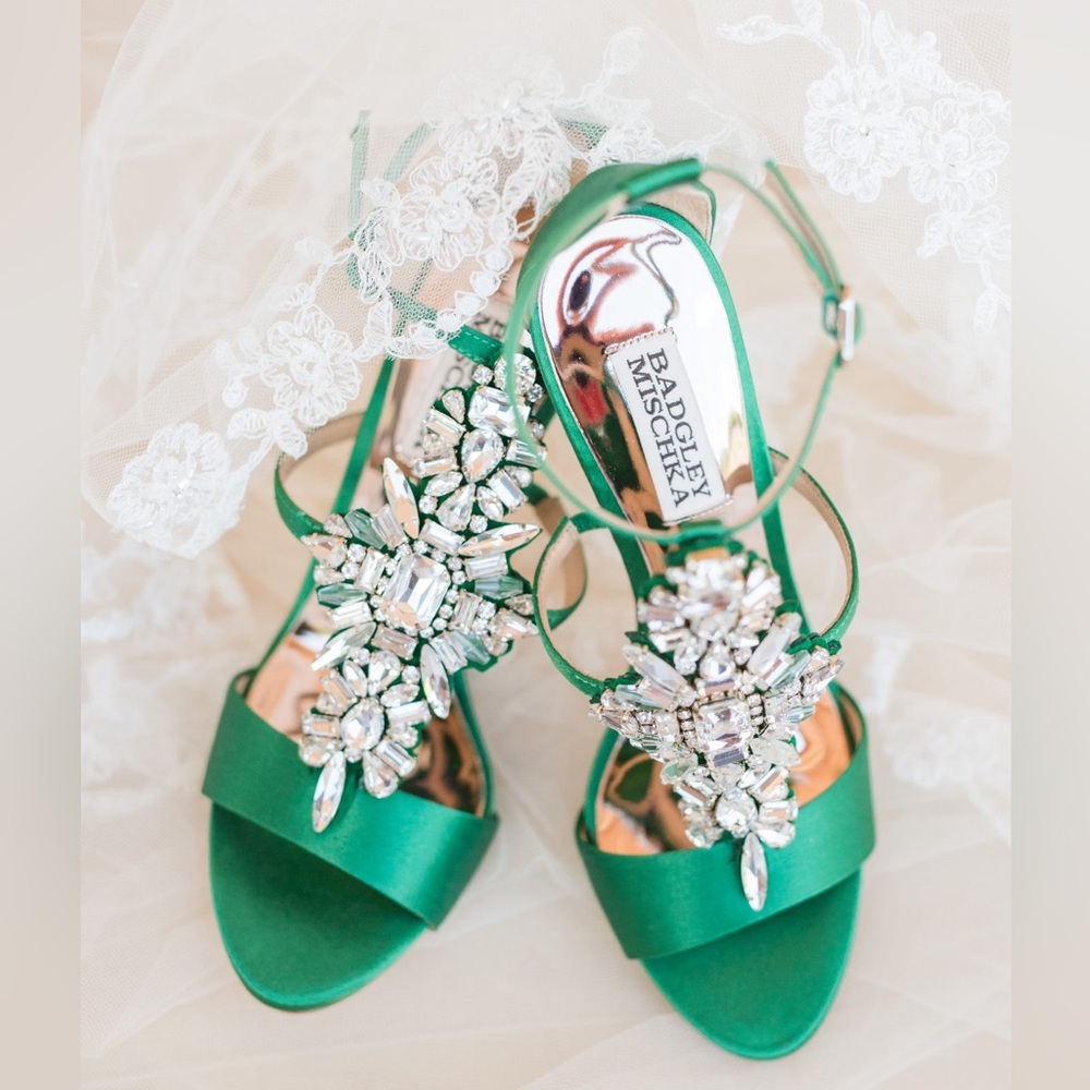 Badgley Mischka Basile Crystal Embellished Sandals